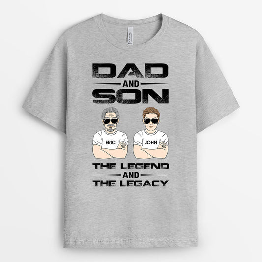 0736Auk1 Personalised T shirts Gifts Fatherhood Grandad Dad Fathers Day
