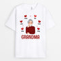 0744AUK1 Personalised T shirts Gifts Red Heart Grandma Mum Mothers Day