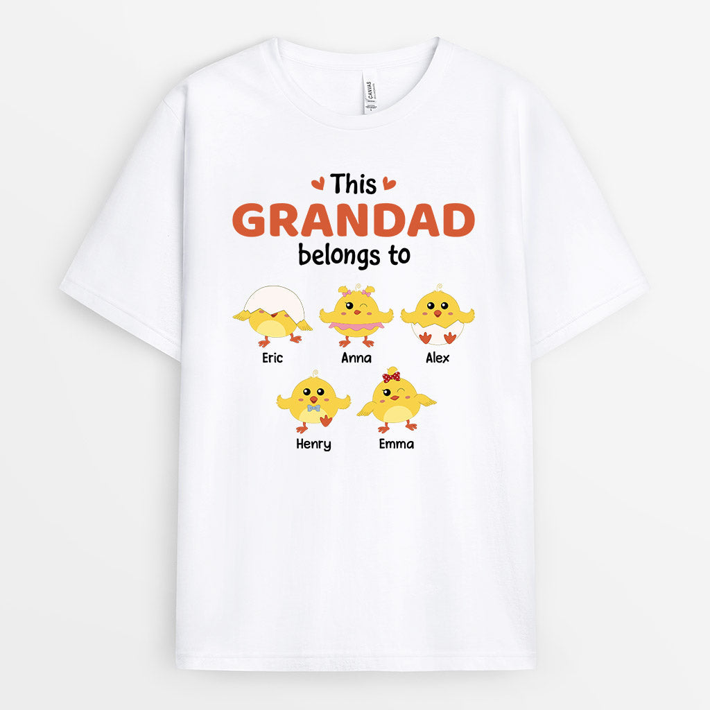 0750AUK1 Personalised T shirts Gifts Grandkid Grandad Dad