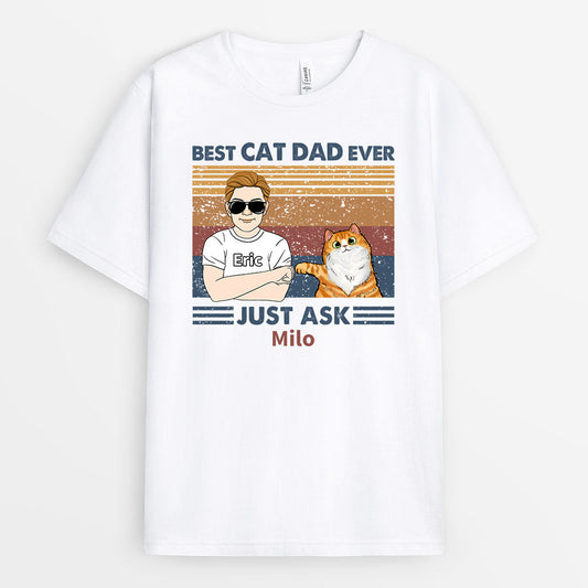 0753A590AUK1 Personalised T shirts Gifts Fist Bump Cat Lovers