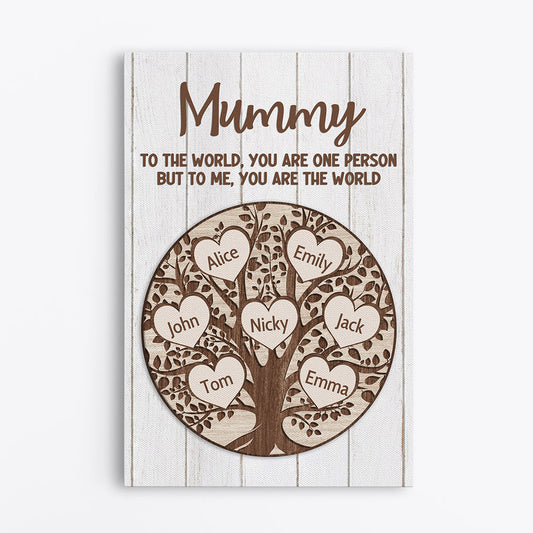 0759CUK1 Personalised Canvas Gifts Parents Mom Dad