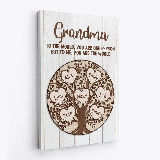 0759CUK2 Personalised Canvas Gifts Parents Mom Dad
