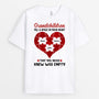 0761AUK1 Personalised T shirts Gifts Heart Puzzle Grandma Mum