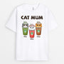 0768AUK2 Personalised T shirts Gifts Capuccino Cat Lovers