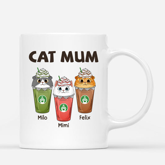 0768MUK1 Personalised Mugs Gifts Capuccino Cat Lovers