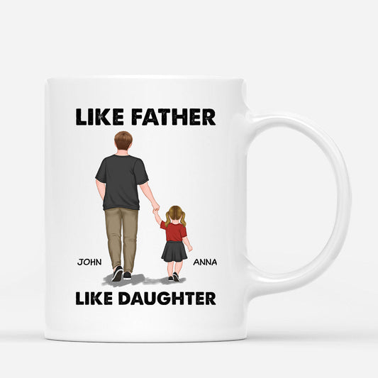 0770MUK1 Personalised Mugs Gifts Holding Hands Dad Fathers Day