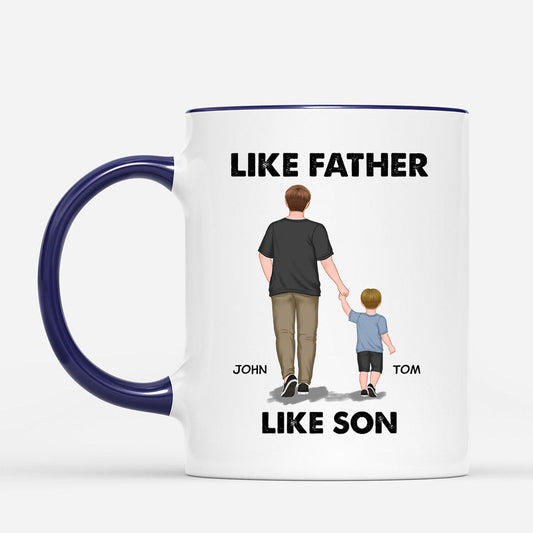 0770MUK2 Personalised Mugs Gifts Holding Hands Dad Fathers Day