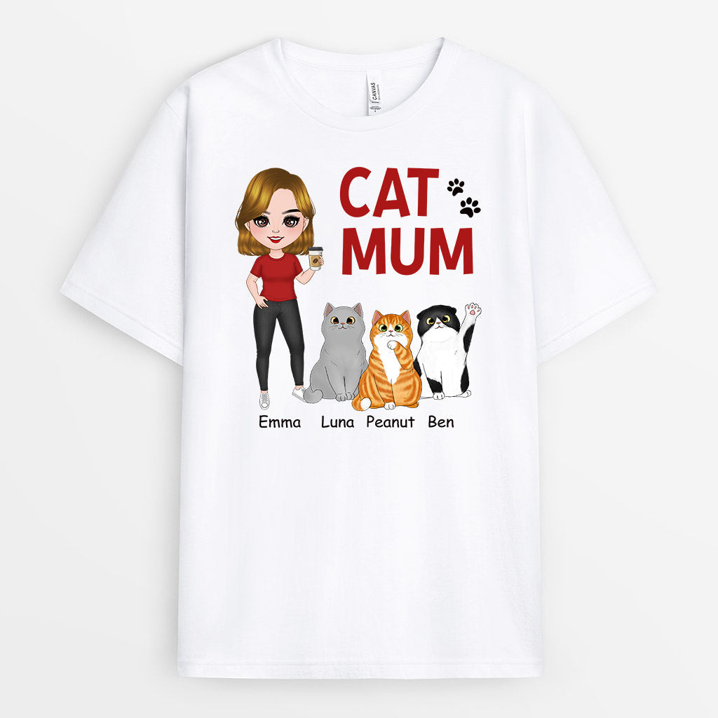 0773AUK2 Personalised T shirts Gifts Cat Cat Lovers