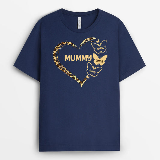 0777AUK1 Personalised T shirts Gifts Leopard Grandma Mum