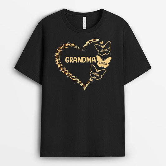 0777AUK2 Personalized T shirts Gifts Leopard Grandma Mom