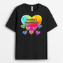 0780AUK1 Personalised T shirts Gifts Heart Grandma Mum