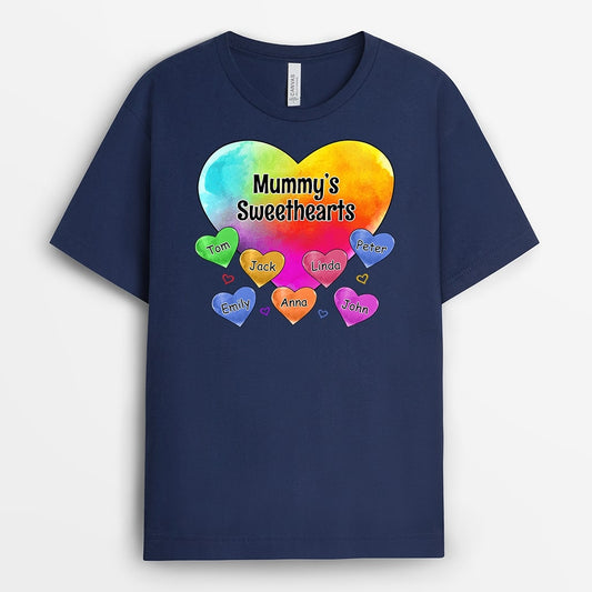 0780AUK2 Personalised T shirts Gifts Heart Grandma Mum