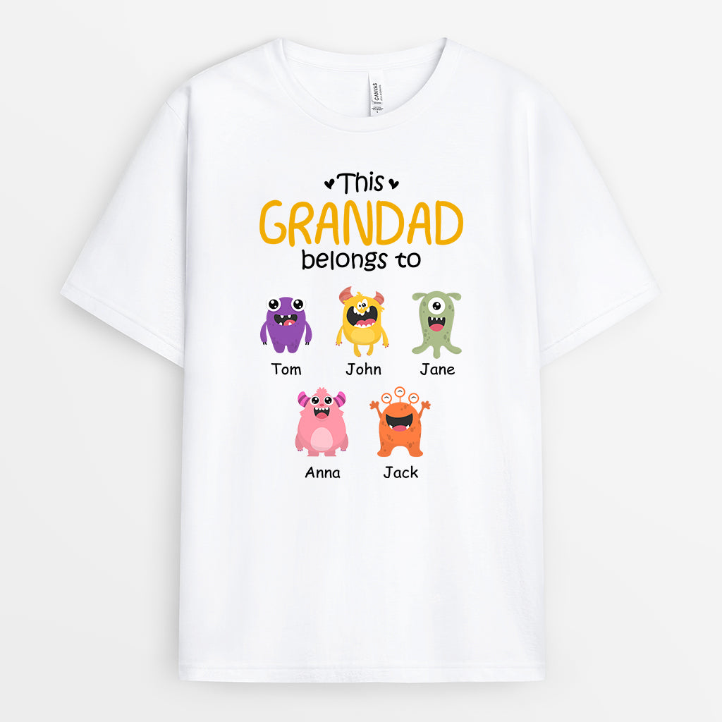 0794AUK1 Personalized T shirts Gifts Kid Grandad Dad