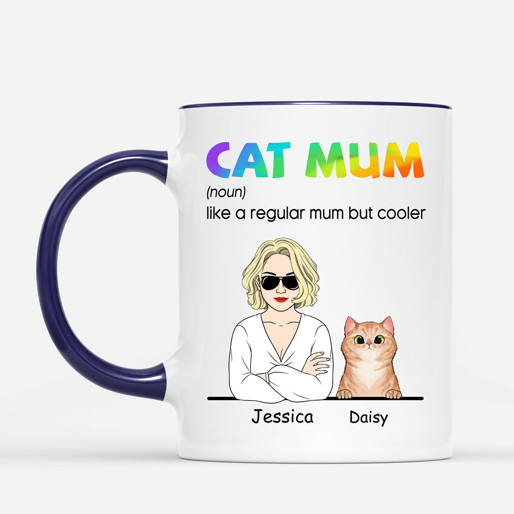 0798MUK2 Personalised Mugs Gifts Heart Cat Lovers