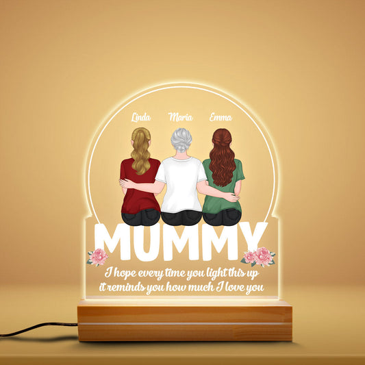 0811LUK1 Personalised 3D LED Light Gifts Mother Grandma Mum