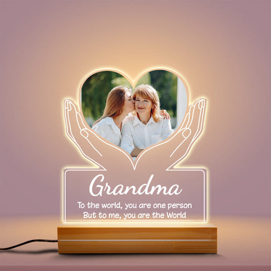 0813LUK1 Personalised 3D LED Light Gifts Mother Grandma Mum