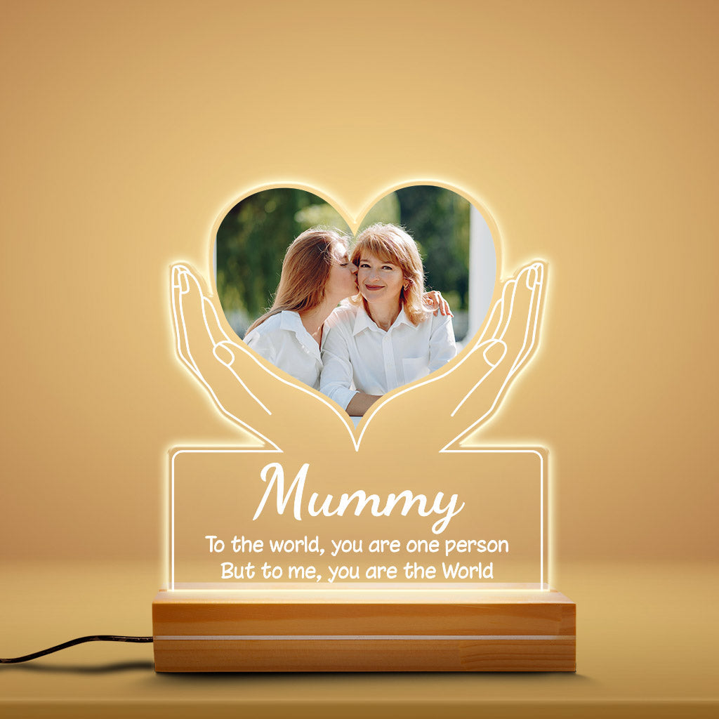 0813LUK2 Personalised 3D LED Light Gifts Mother Grandma Mum