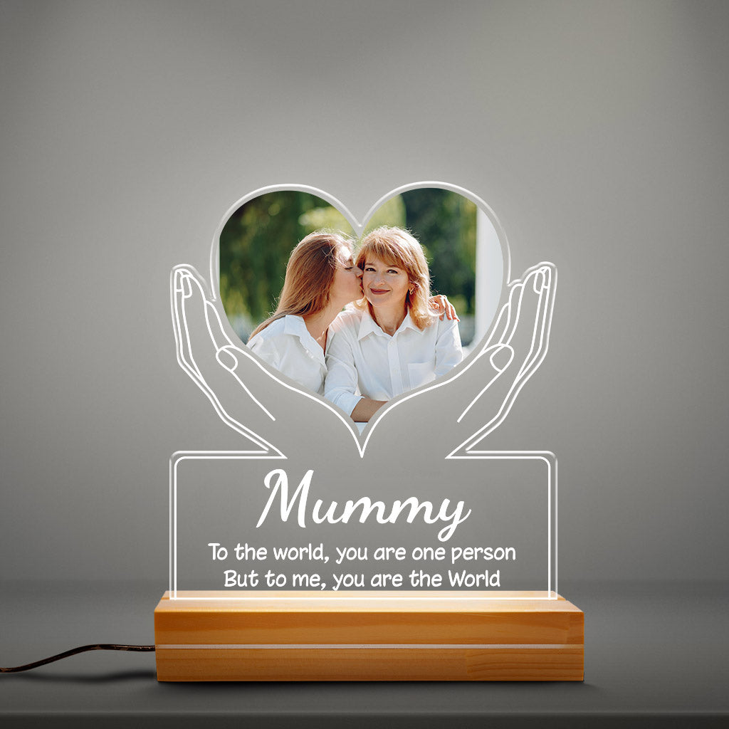 0813LUK3 Personalised 3D LED Light Gifts Mother Grandma Mum