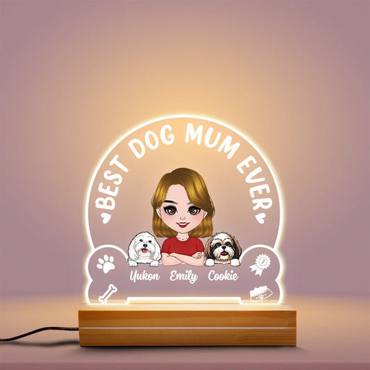 0822LUK1 Personalised Night Light Gift Dog Dog Lovers