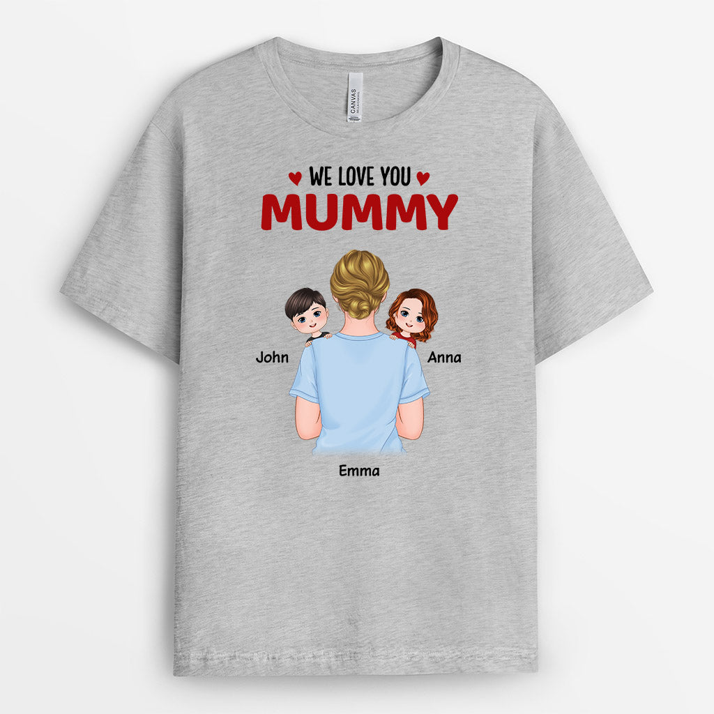 0830AUK2 Personalised T shirts Gifts Shoulder Grandma Mum