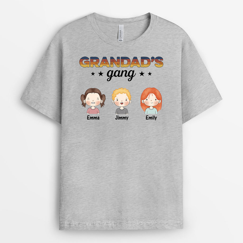 0845AUK2 Personalised T shirts Gifts Kid Grandad Dad