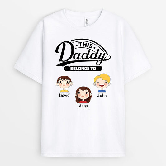 0856AUK1 Personalised T shirts Gifts Star Grandad Dad