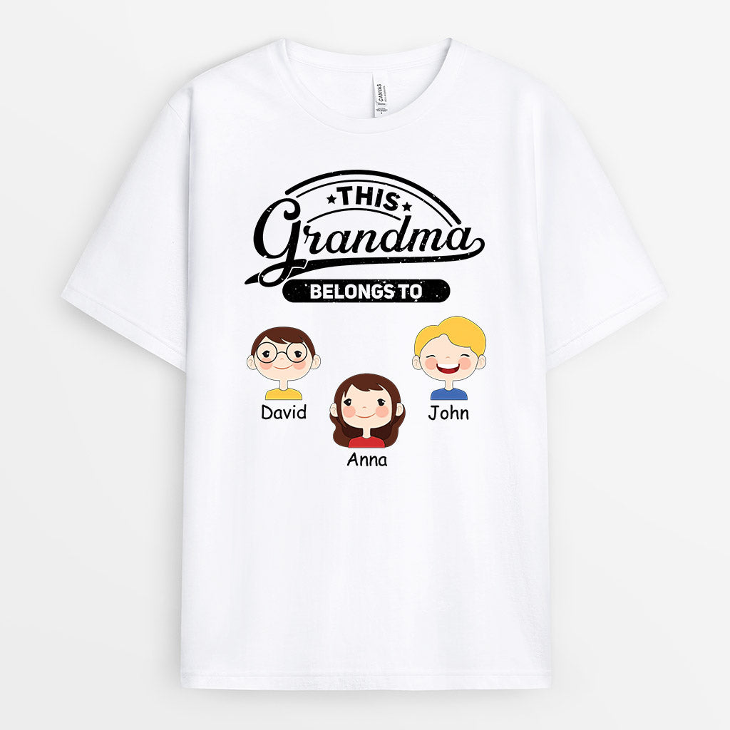 0856AUK1 Personalised T shirts Gifts Star Grandma Mum
