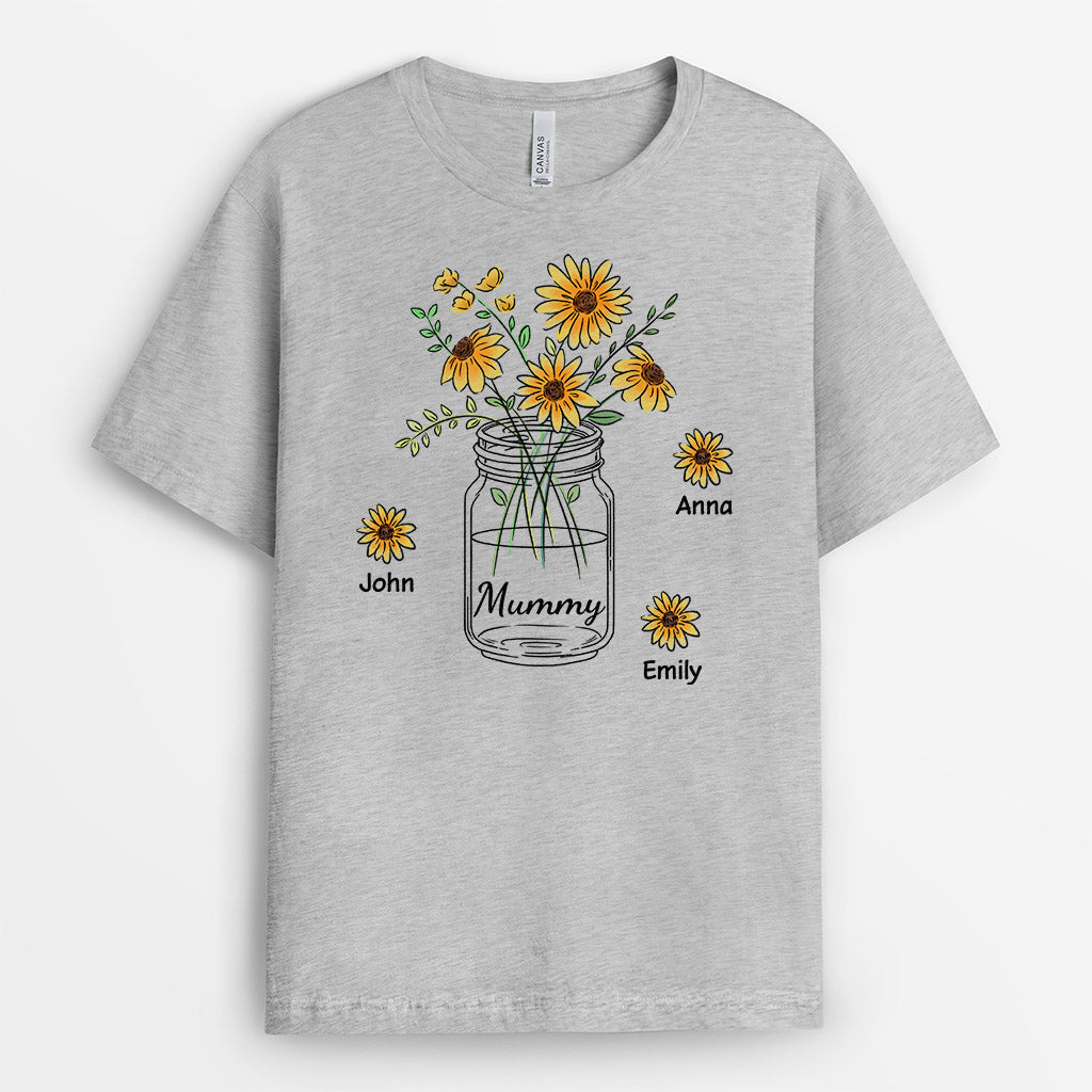 0863AUK2 Personalised T shirts Gifts Flowers Grandma Mum
