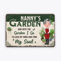 0864EUK2 Personalised Metal Sign Garden Grandma MoMum