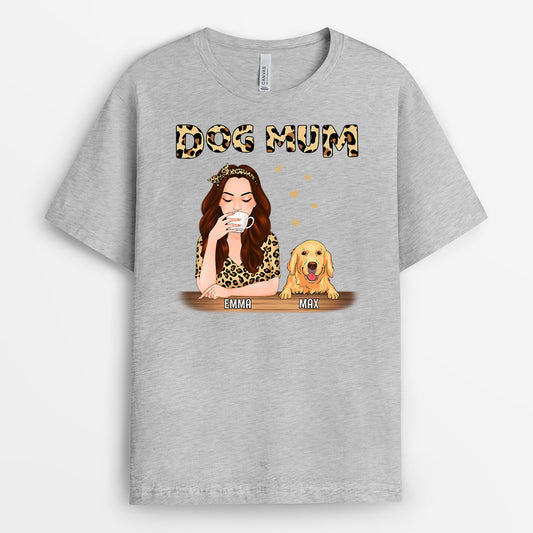 0866AUK2 Personalised T shirts Gifts Leopard Dog Lovers