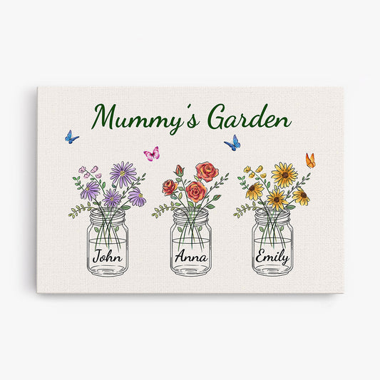 0869CUK1 Personalised Canvas Gifts Flowers Grandma Mum