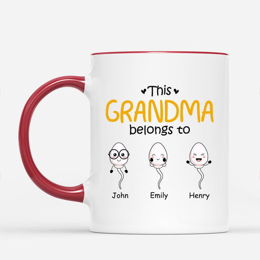 0885MUK2 Personalised Mugs Gifts Kid Grandma Mum