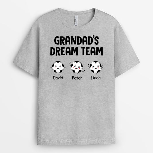 0893AUK1 Personalised T shirts Gifts Football Dad Grandad