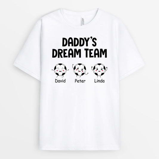 0893AUK2 Personalised T shirts Gifts Football Dad Grandad