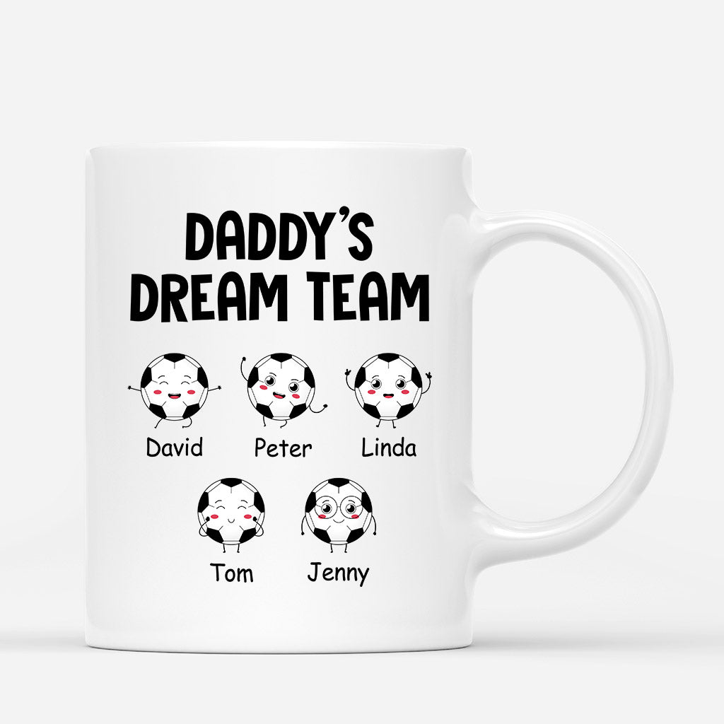 0893MUK2 Personalised Mugs Gifts Football Dad Grandad