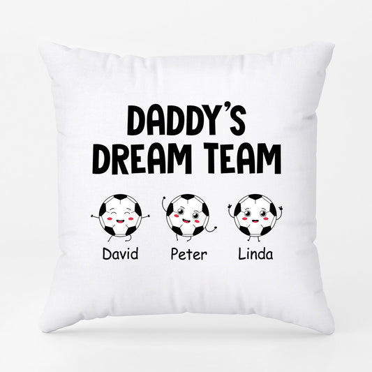 0893PUK2 Personalised Pillow Gifts Football Dad Grandad