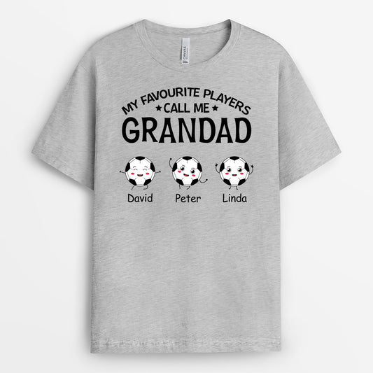 0894AUK2 Personalised T shirts Gifts Football Grandad Dad