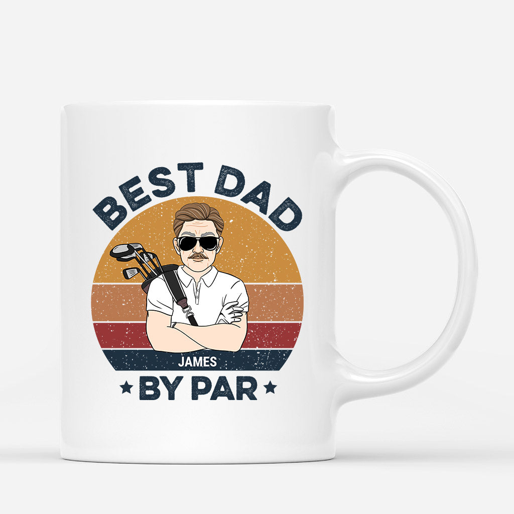 0895MUK2 Personalised Mugs Gifts Golf Dad Grandad