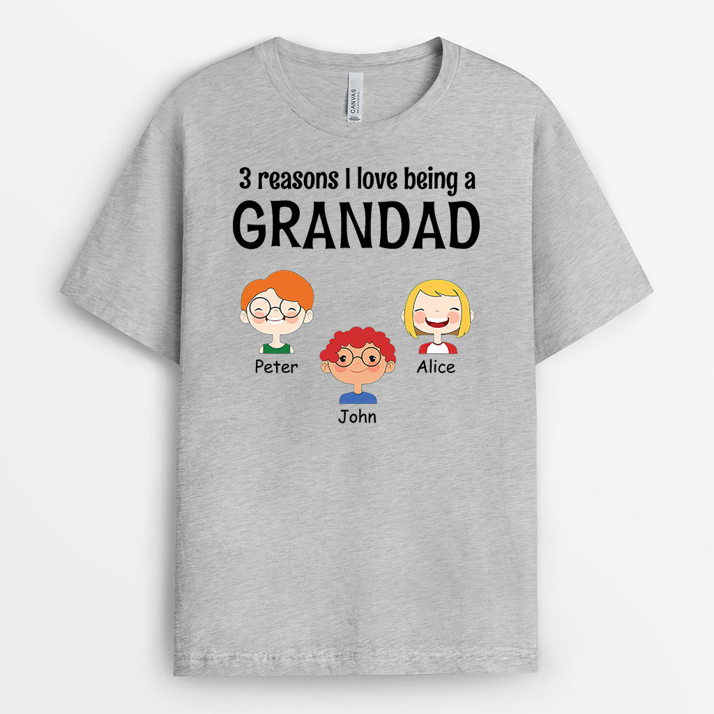 0897AUK2 Personalised T shirts Gifts Kids Grandad Daddy